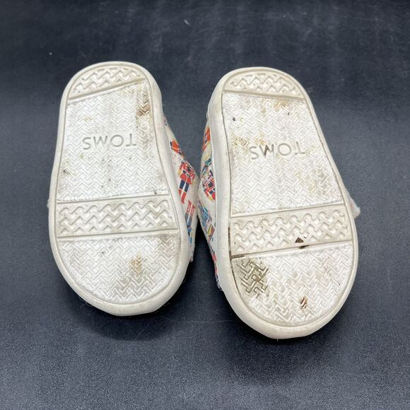 TOMS toddler loafers size 4 nutcracker pattern hook & loop closure casual - Picture 6 of 6